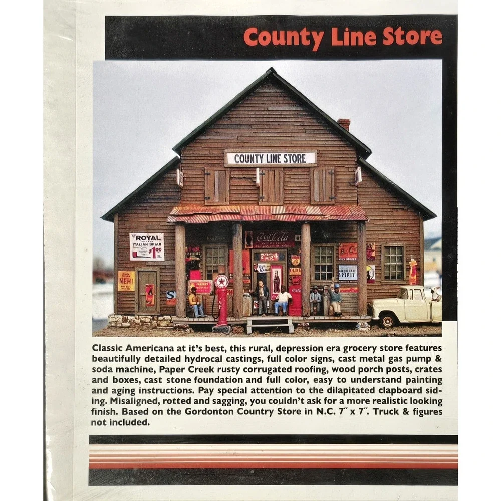 Downtown Deco HO Scale COUNTY LINE STORE Cast Hydrocal Building Kit DD-1047